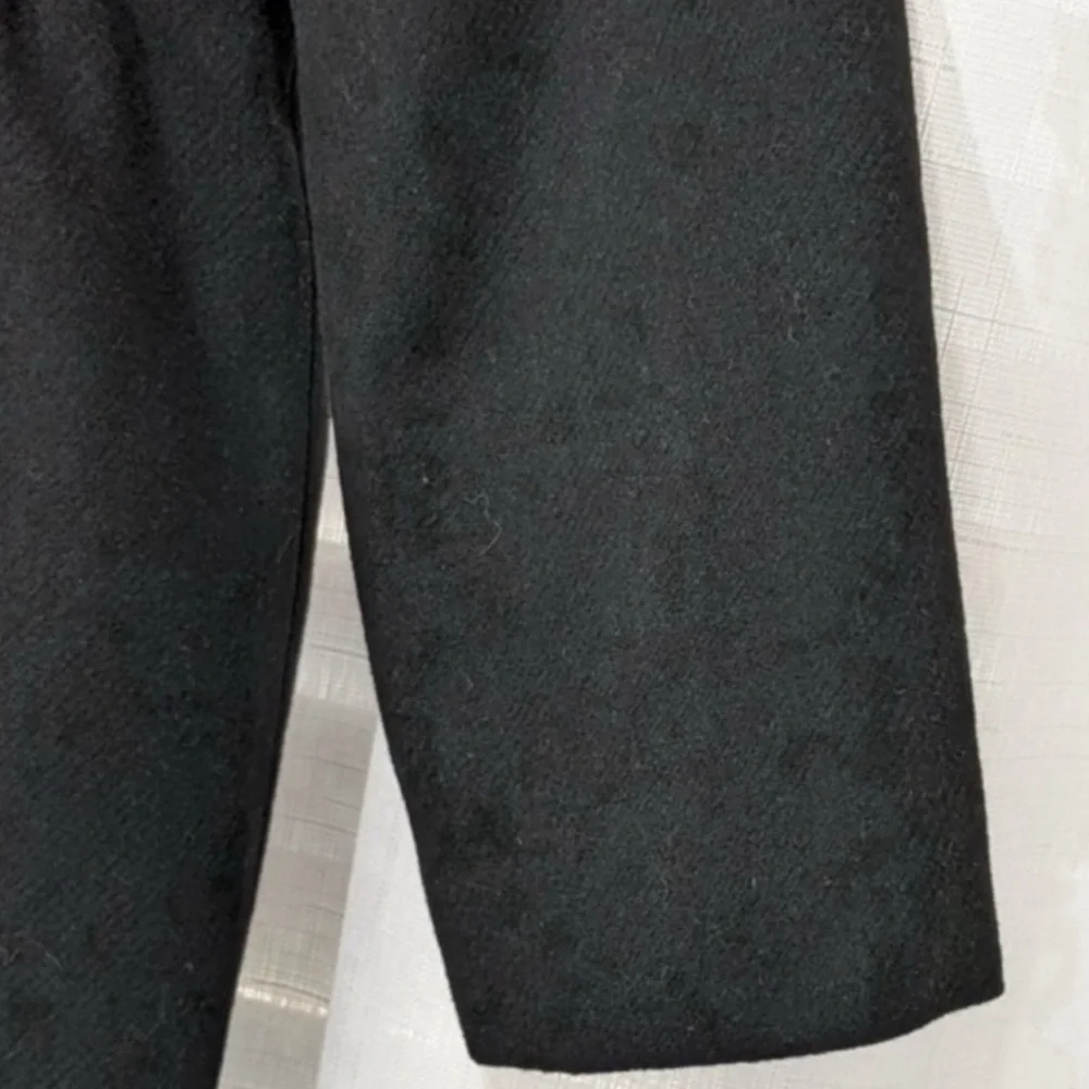 Tommy Hilfiger Black Wool Peacoat Large